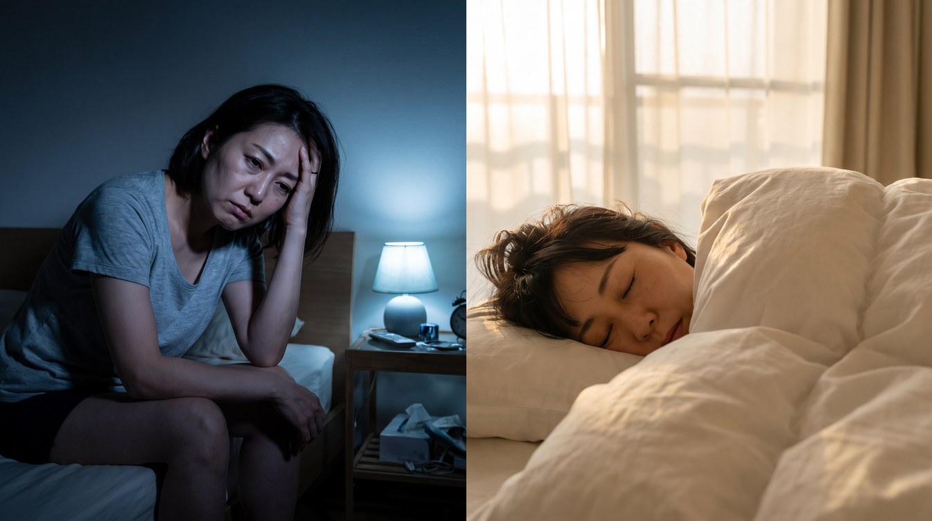 睡眠の前後比較